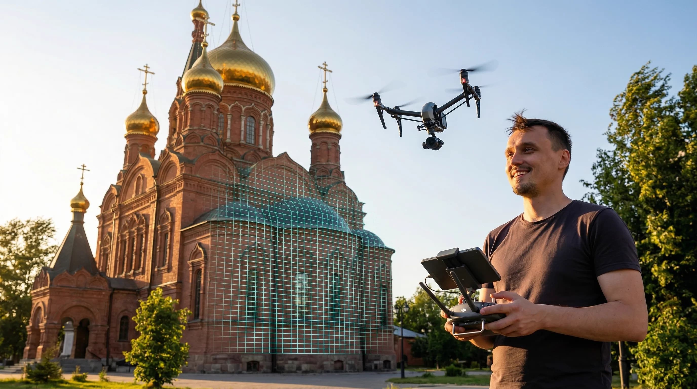 Дроновая фотограмметрия территории