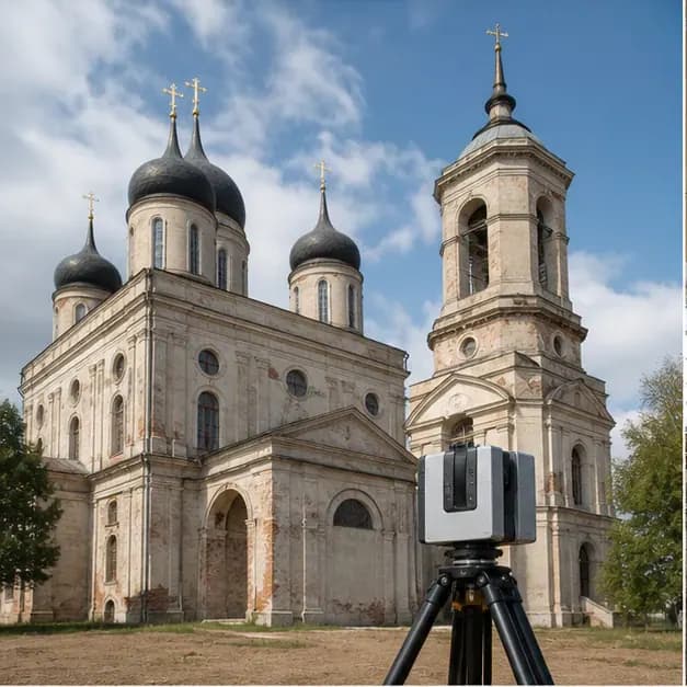 Churches and temple complexes detail capture example