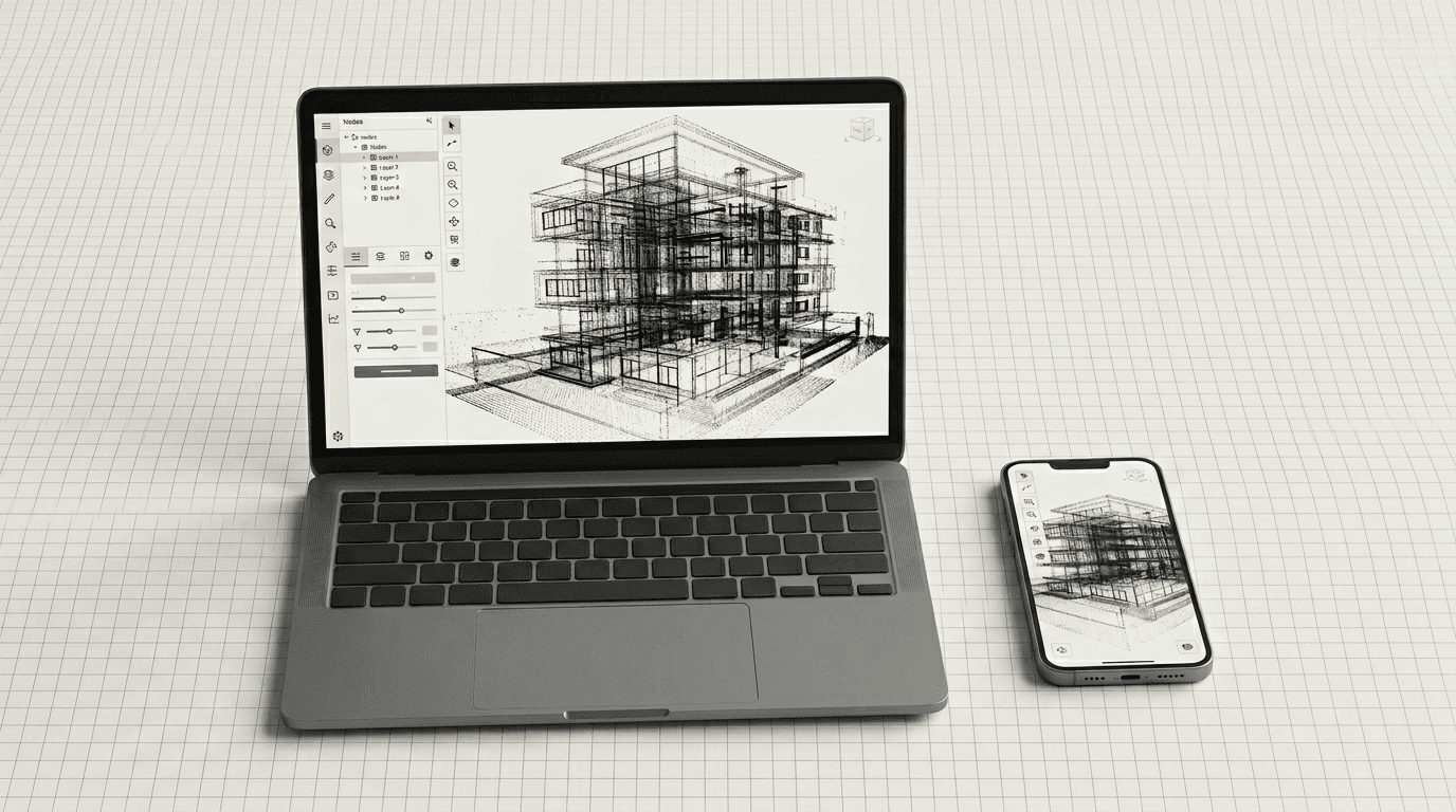 SPLINE360 platform interface on laptop and mobile devices