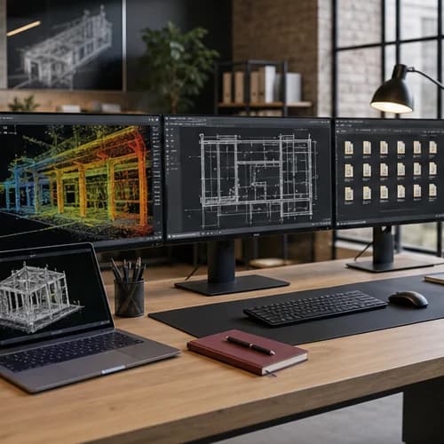 Преобразование сырого облака точек в CAD и BIM результат